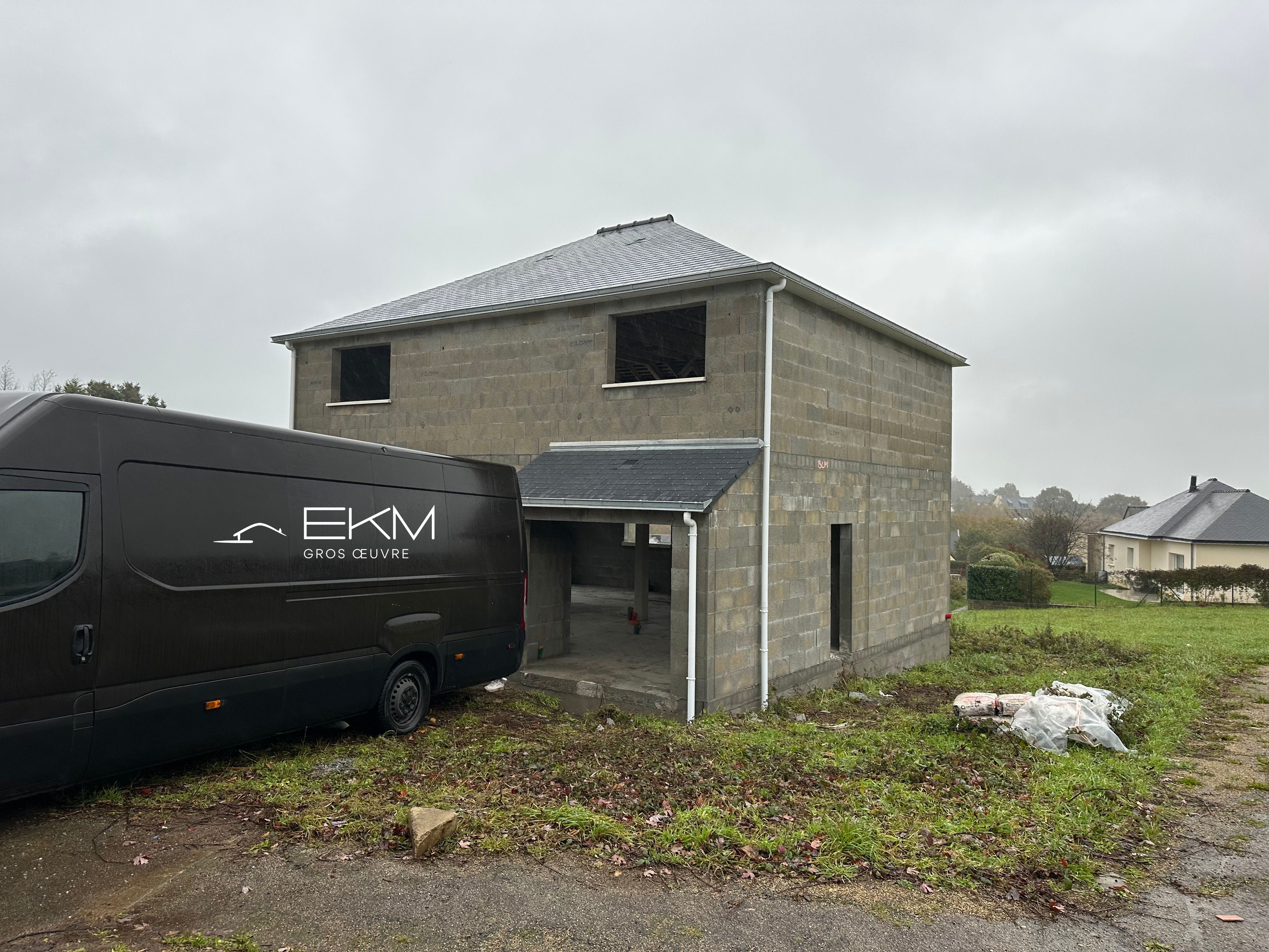 Chantier de construction EKM Gros Œuvre en Bretagne
